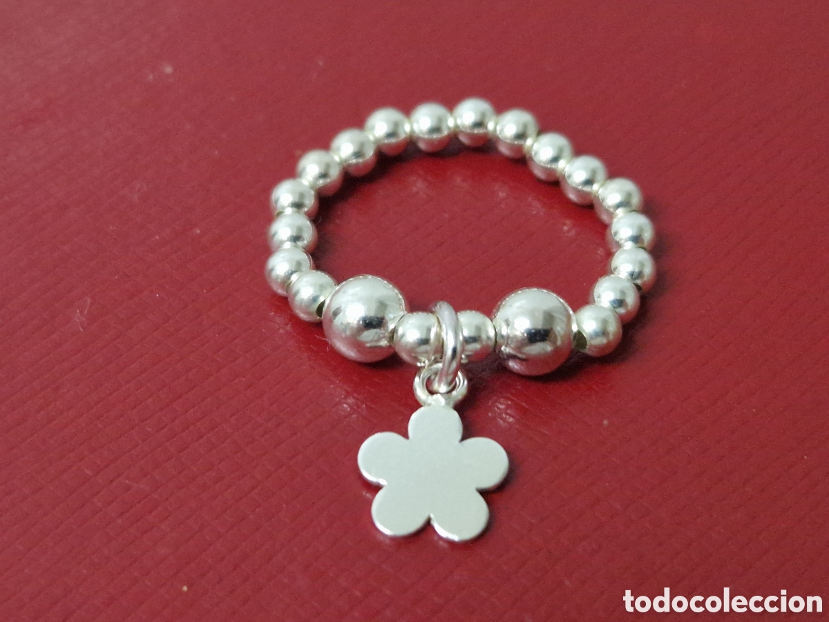 Joyeria: ANILLO DE PLATA DE LEY DE BOLAS EXTENSIBLE - Foto 2