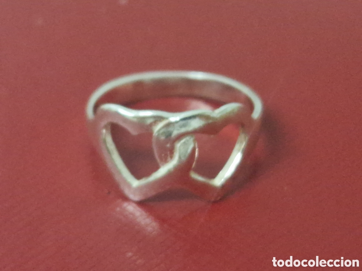 Joyeria: ANILLO DE PLATA DE LEY FORMA CORAZONES - Foto 5