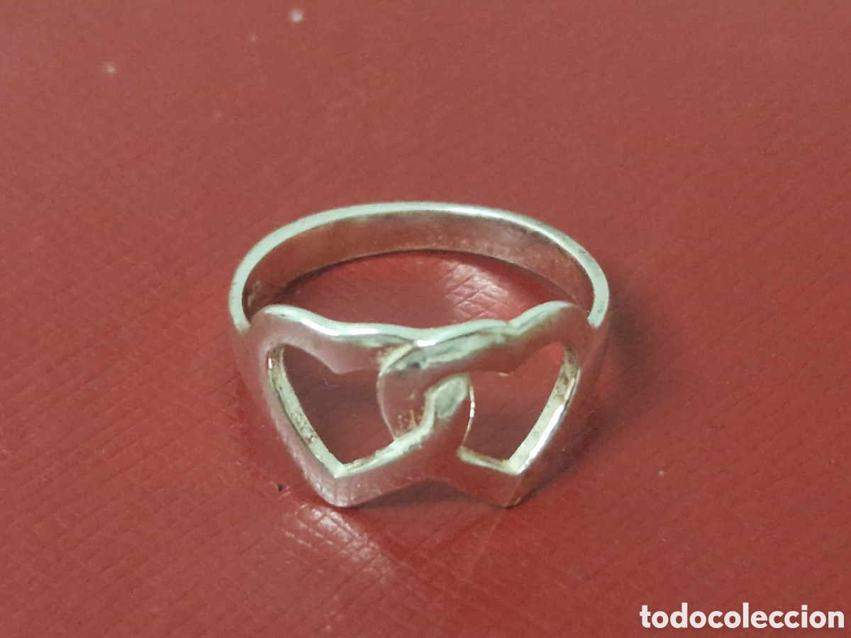 Joyeria: ANILLO DE PLATA DE LEY FORMA CORAZONES - Foto 6