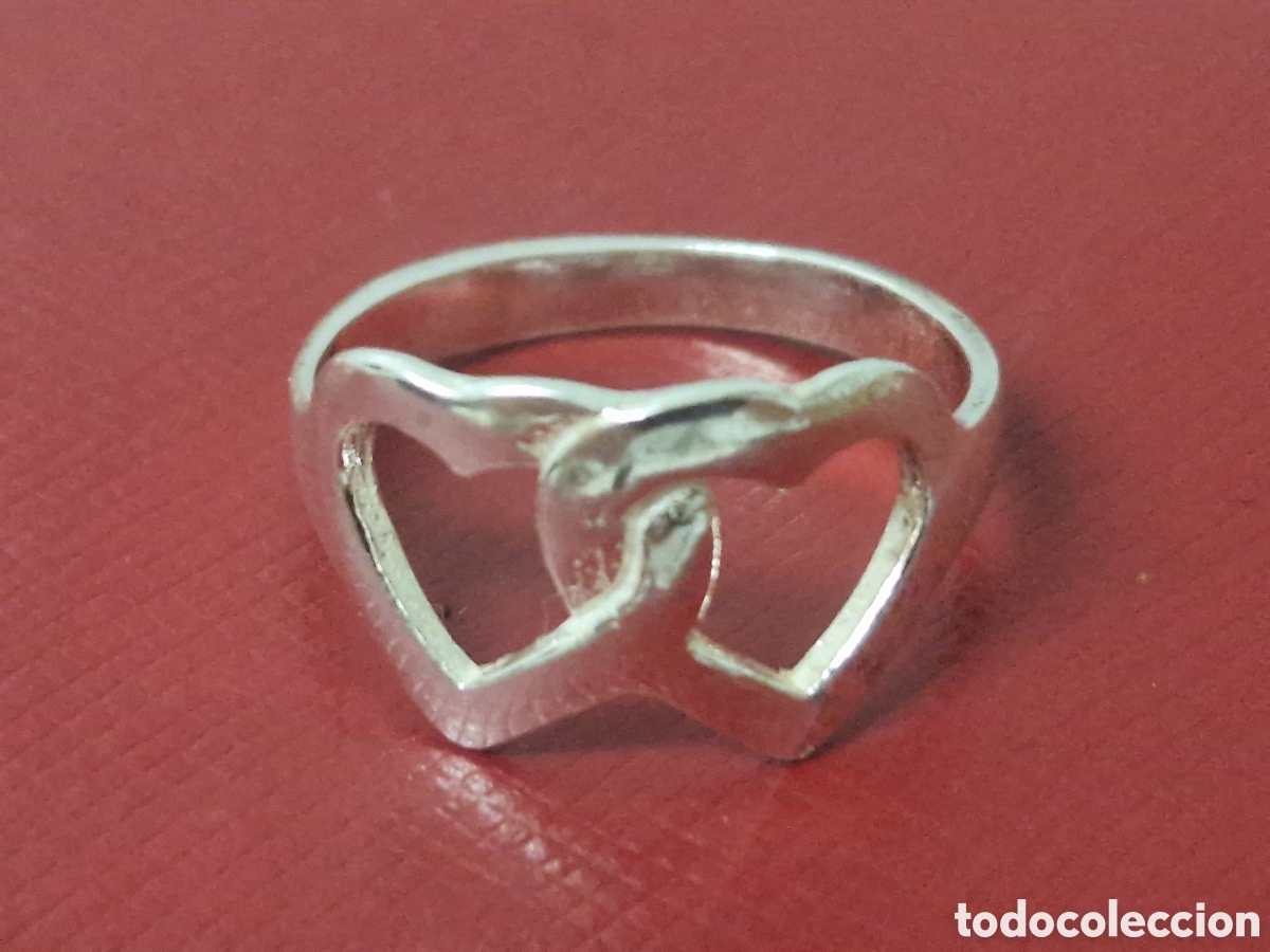 Joyeria: ANILLO DE PLATA DE LEY FORMA CORAZONES - Foto 1