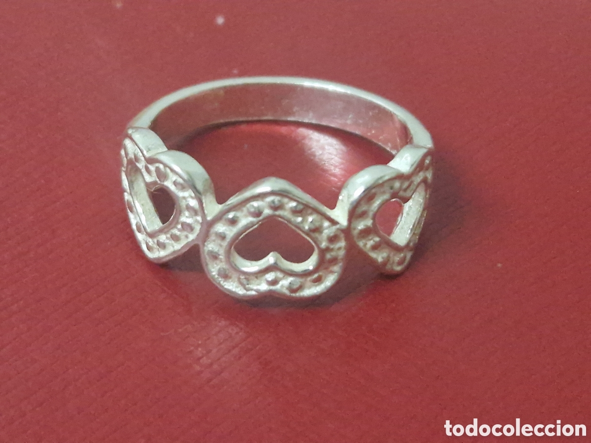 Joyeria: ANILLO EN PLATA DE LEY EN FORMAS DE CORAZONES - Foto 3