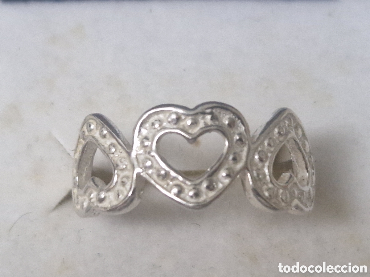 Joyeria: ANILLO EN PLATA DE LEY EN FORMAS DE CORAZONES - Foto 1