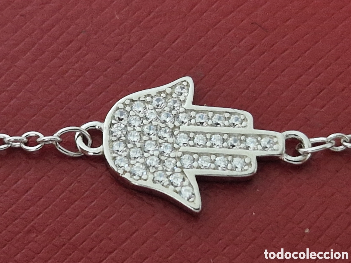 Joyeria: PULSERA DE PLATA Y CIRCONITAS MANO - Foto 2