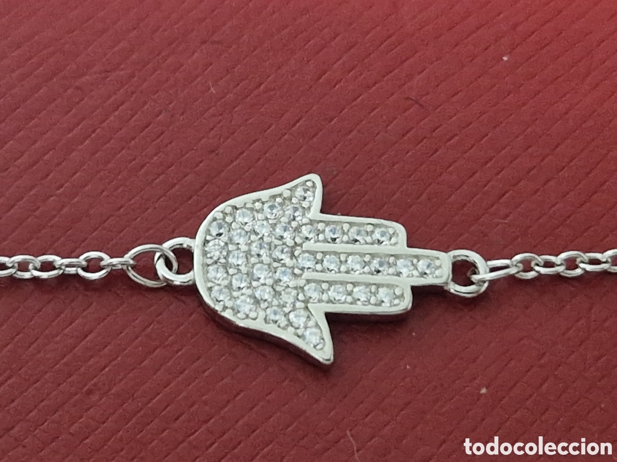 Joyeria: PULSERA DE PLATA Y CIRCONITAS MANO - Foto 3