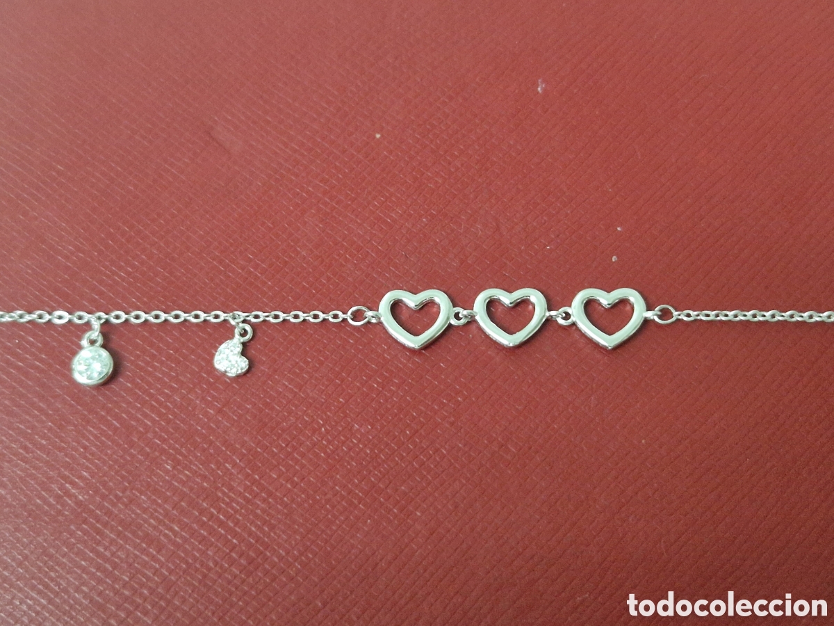 Joyeria: PULSERA DE PLATA EN FORMA DE CORAZONES - Foto 4