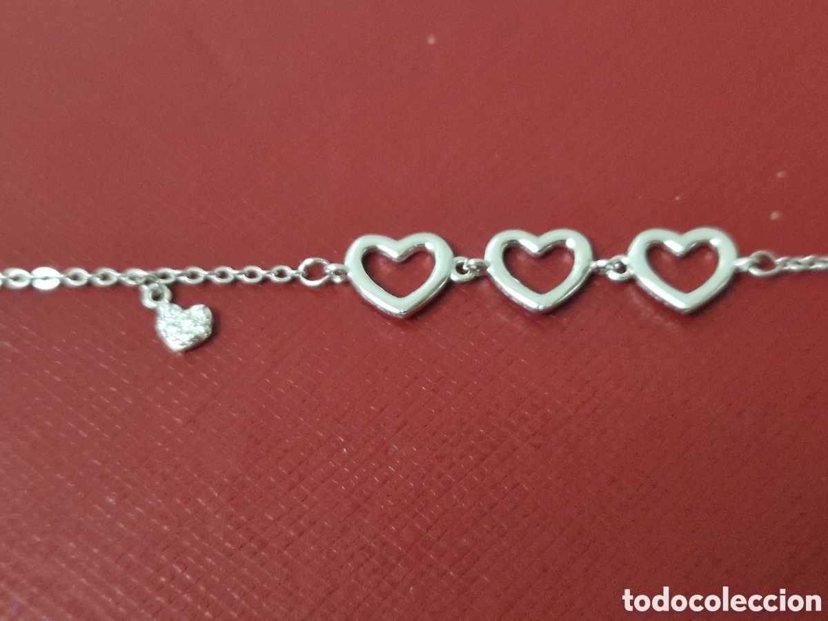 Joyeria: PULSERA DE PLATA EN FORMA DE CORAZONES - Foto 7