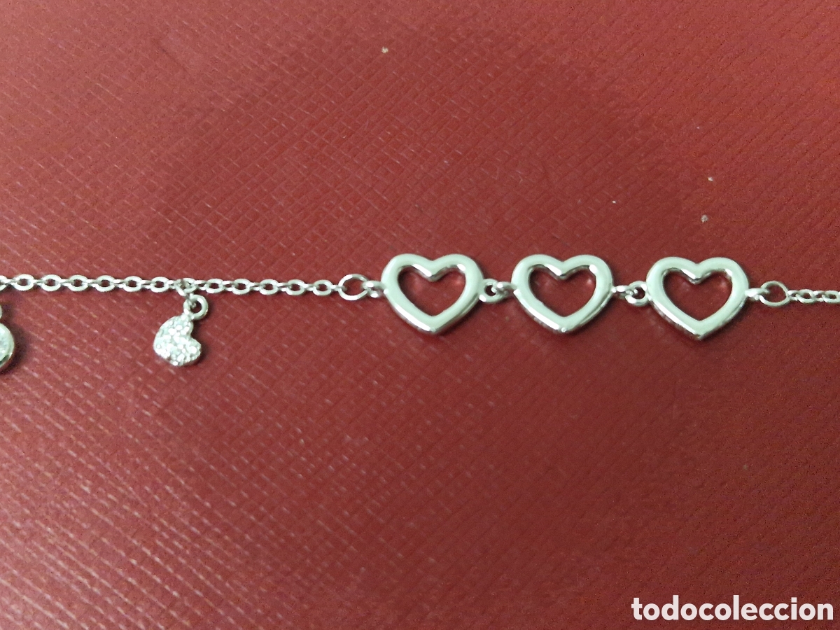 Joyeria: PULSERA DE PLATA EN FORMA DE CORAZONES - Foto 1