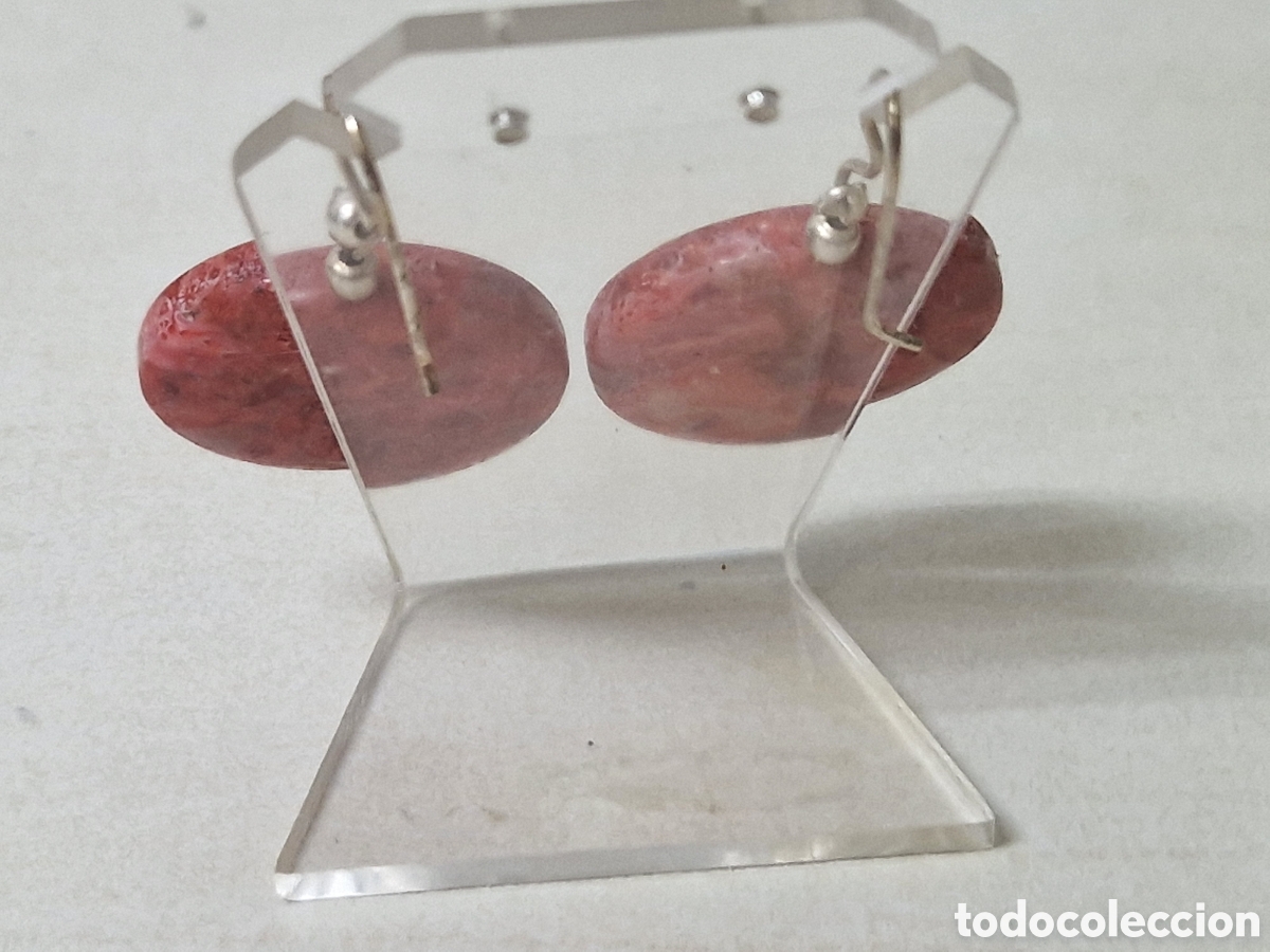 Joyeria: PENDIENTES DE PLATAY PIEDRAS ROJAS - Foto 5