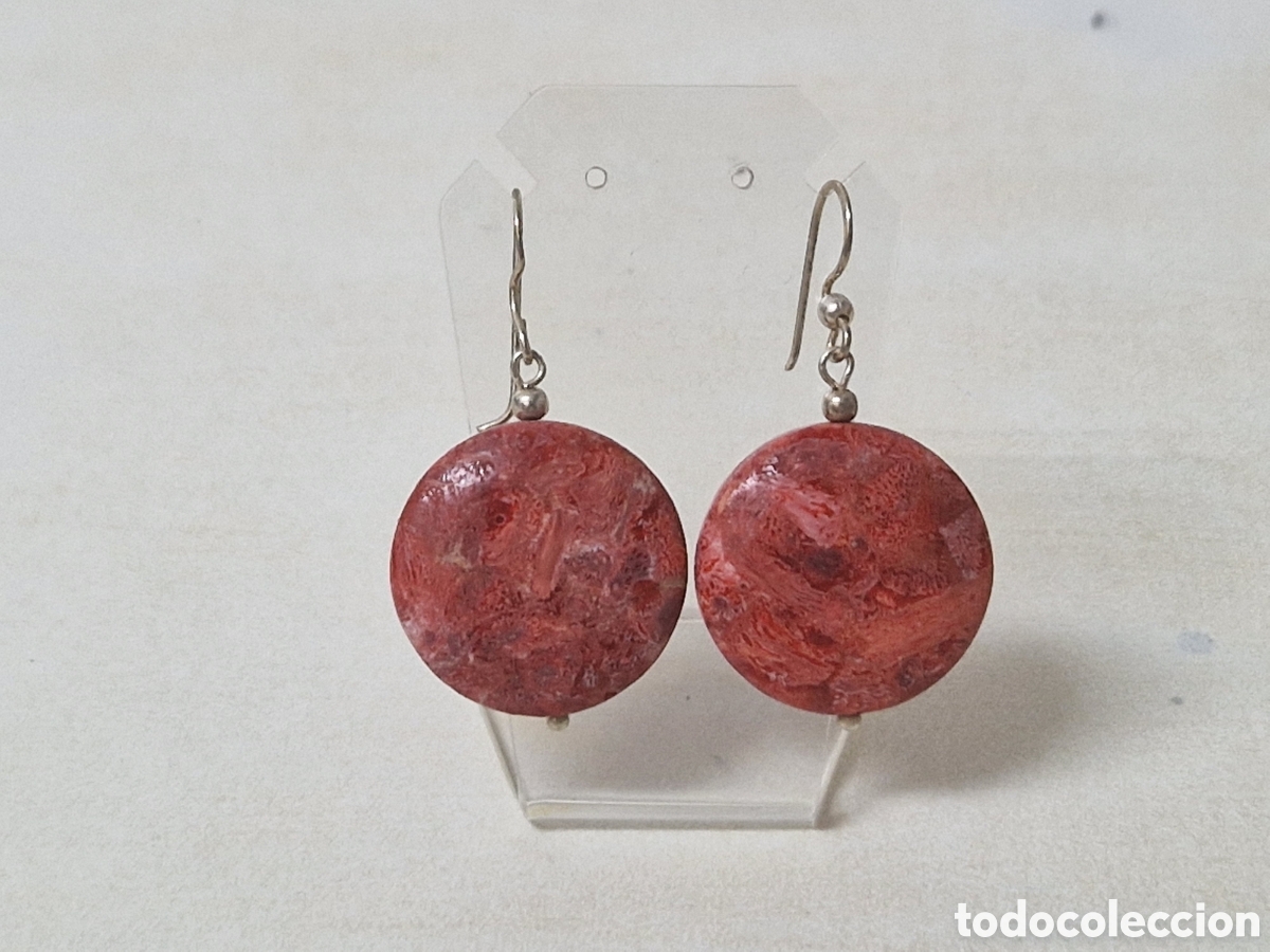 Joyeria: PENDIENTES DE PLATAY PIEDRAS ROJAS - Foto 6