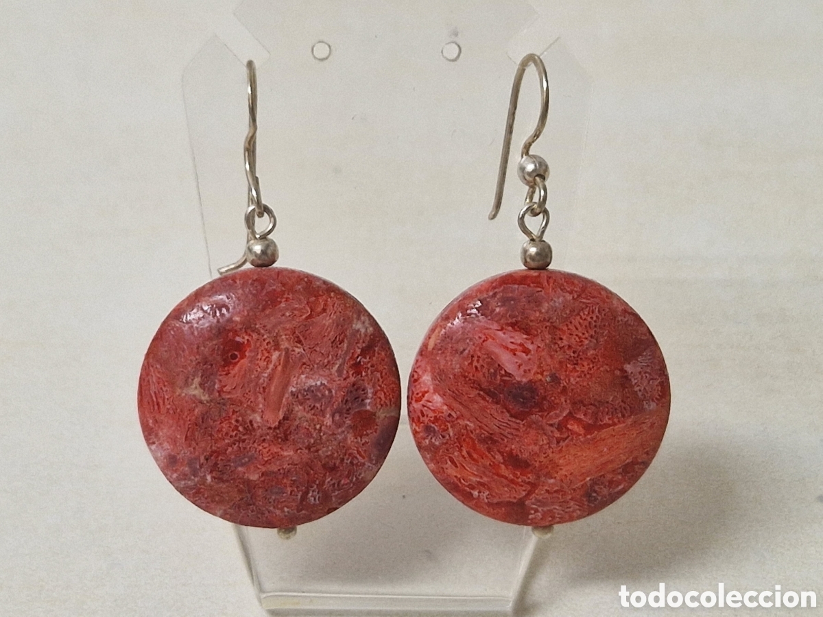 Joyeria: PENDIENTES DE PLATAY PIEDRAS ROJAS - Foto 1