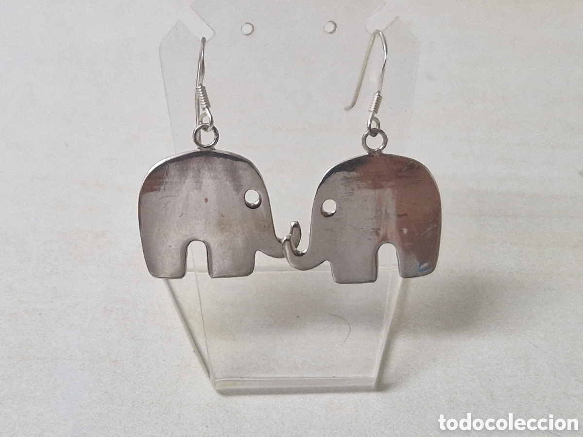 Joyeria: PENDIENTES DE PLATA DE LEY ELEFANTES - Foto 2