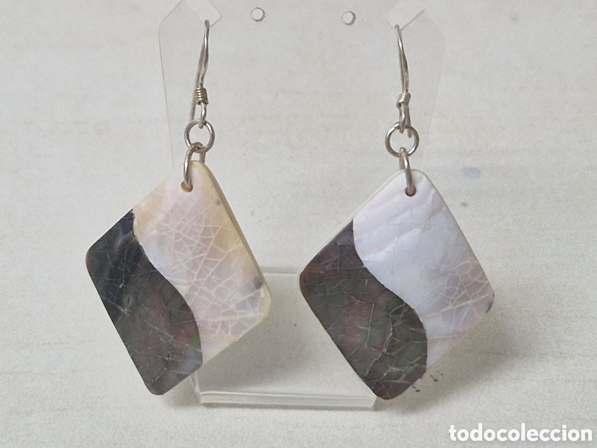 Joyeria: PENDIENTES DE PLATA Y NACAR - Foto 2