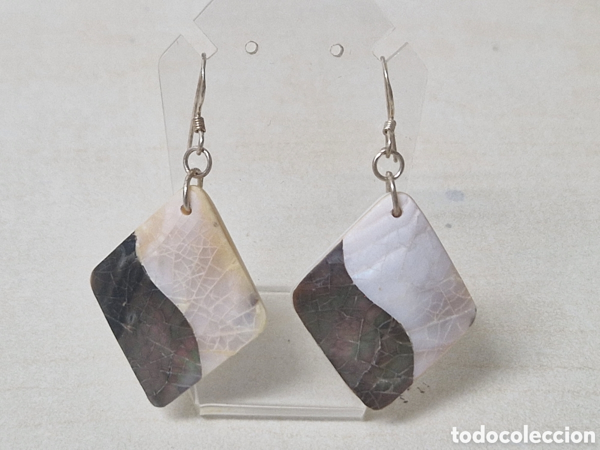 Joyeria: PENDIENTES DE PLATA Y NACAR - Foto 3