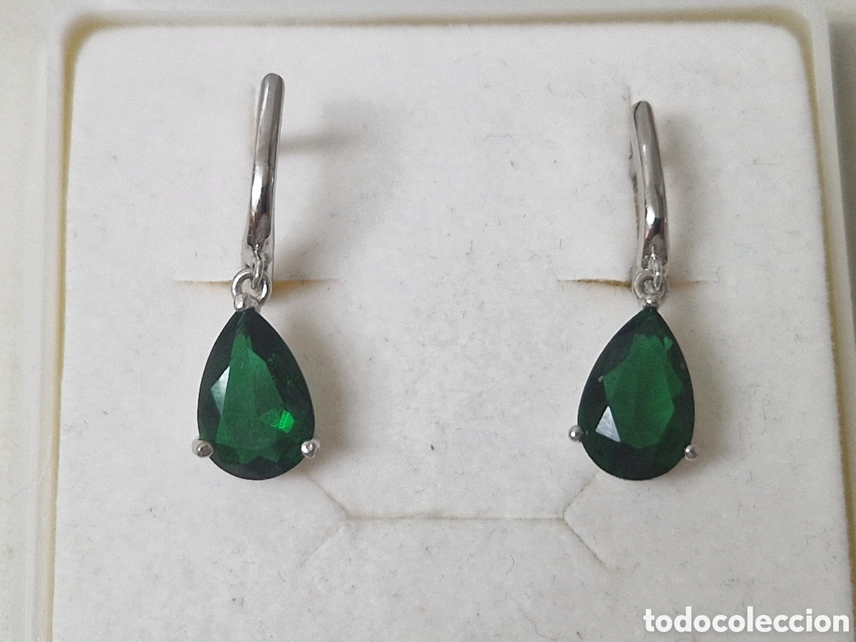 Joyeria: PENDIENTES PLATA Y PIEDRA VERDE - Foto 2