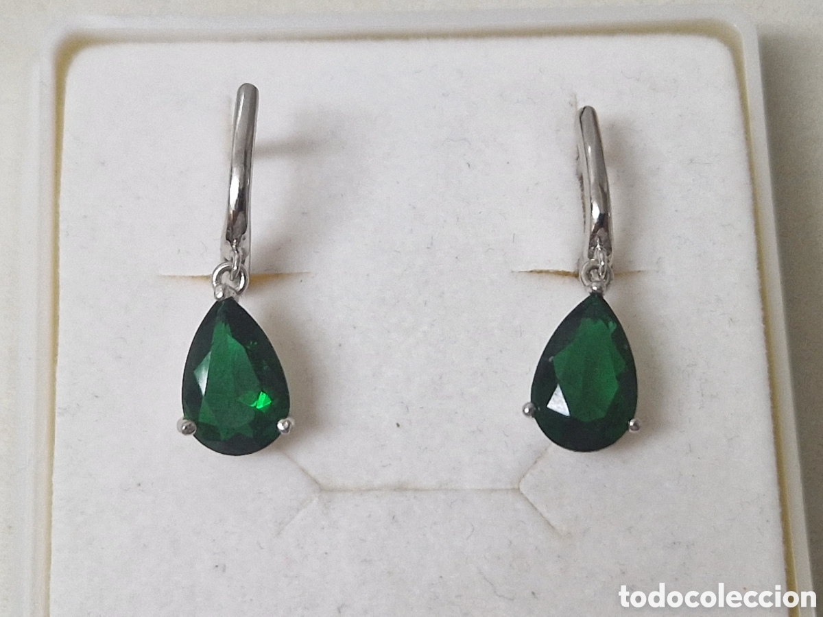 Joyeria: PENDIENTES PLATA Y PIEDRA VERDE - Foto 3
