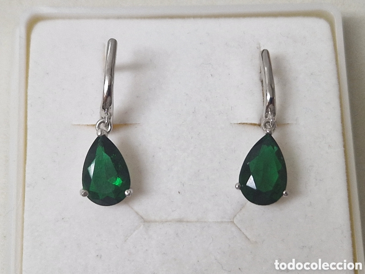 Joyeria: PENDIENTES PLATA Y PIEDRA VERDE - Foto 4