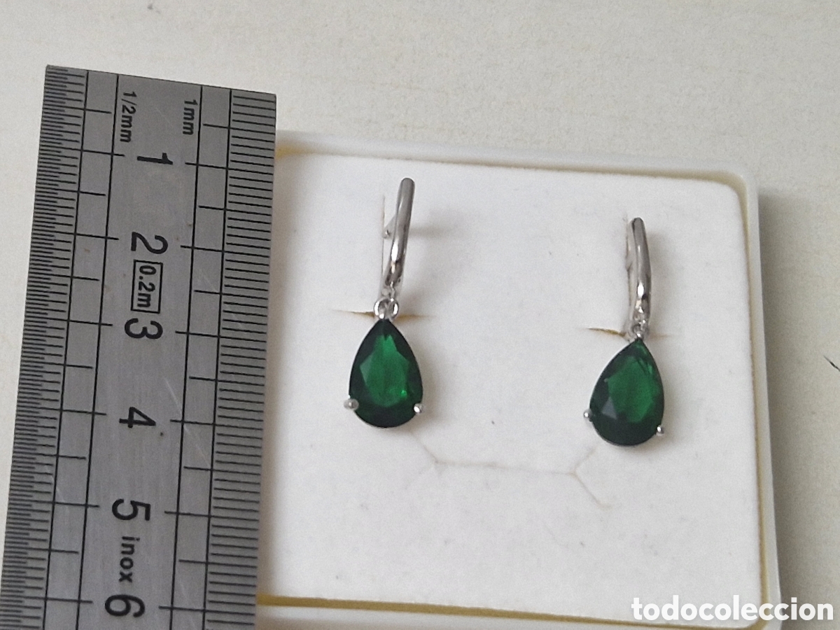 Joyeria: PENDIENTES PLATA Y PIEDRA VERDE - Foto 6