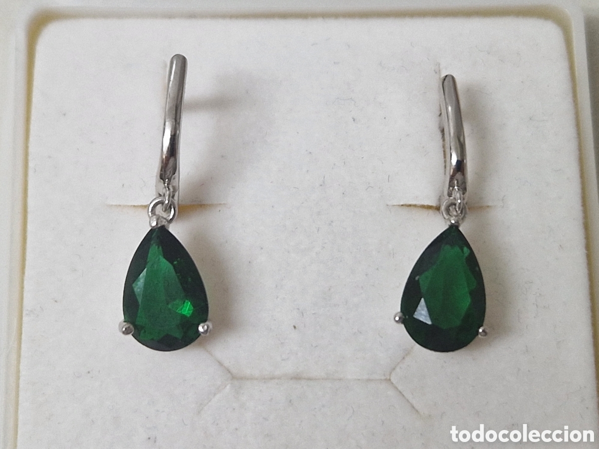 Joyeria: PENDIENTES PLATA Y PIEDRA VERDE - Foto 1