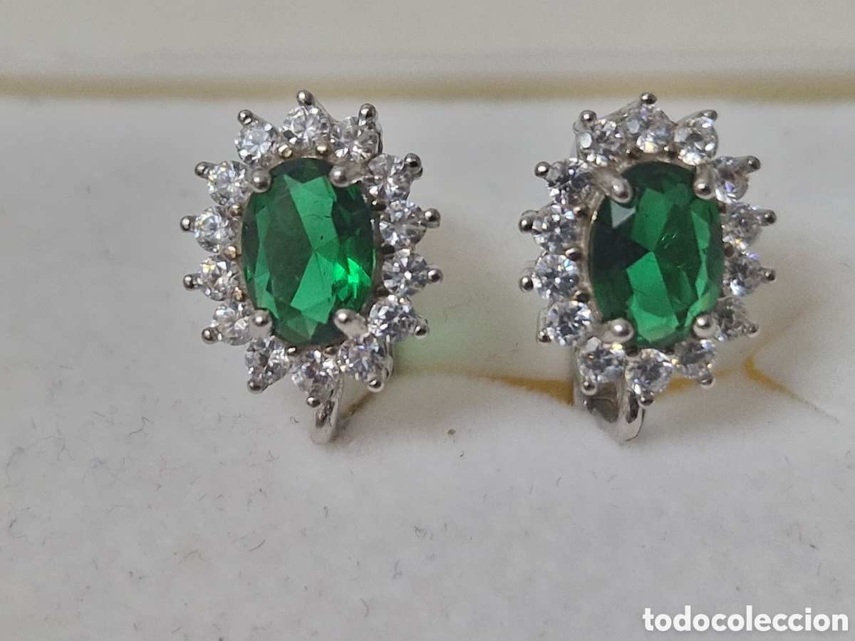 Joyeria: PENDIENTES PLATA RODIASA Y CUARZOS VERDES - Foto 2