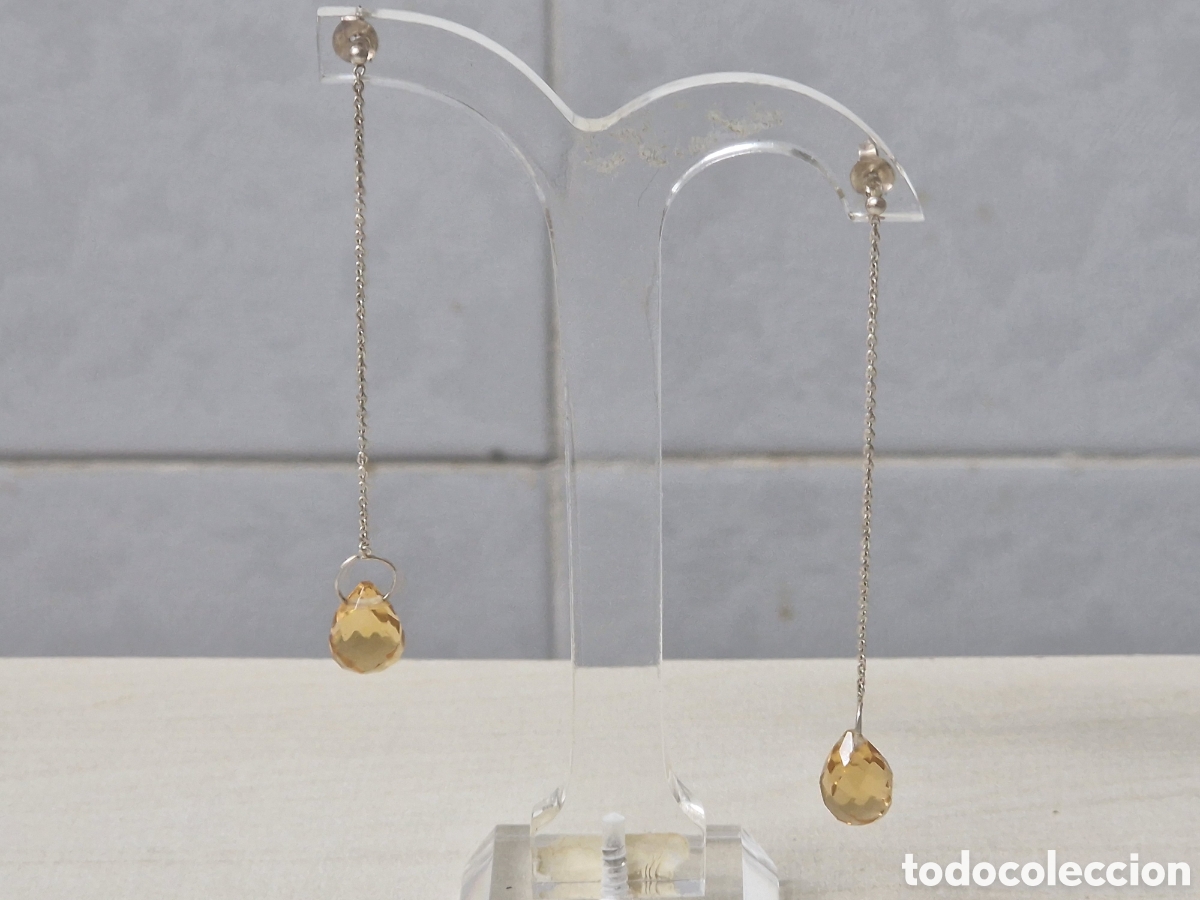 Joyeria: PENDIENTES PLATA CRISTAL AMARILLO - Foto 2