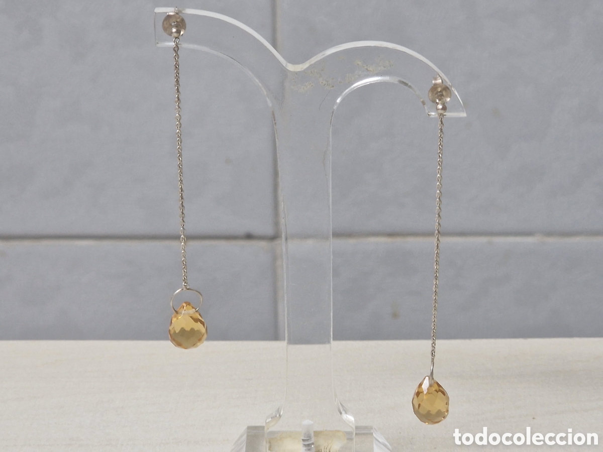 Joyeria: PENDIENTES PLATA CRISTAL AMARILLO - Foto 3