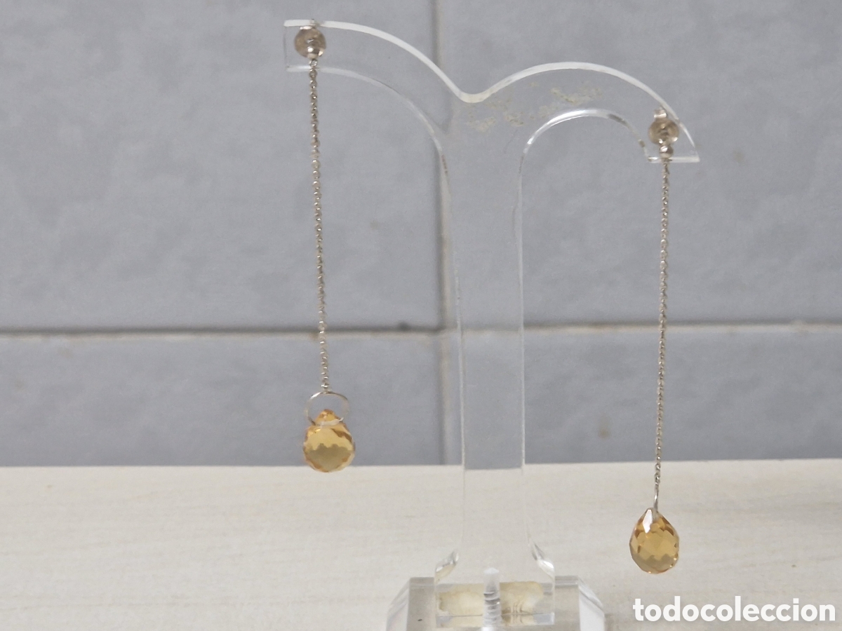 Joyeria: PENDIENTES PLATA CRISTAL AMARILLO - Foto 4