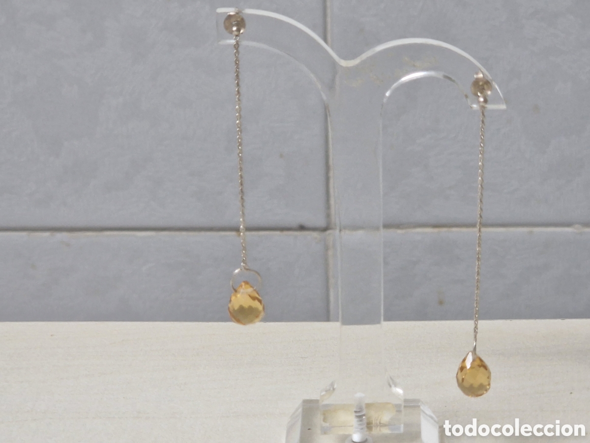 Joyeria: PENDIENTES PLATA CRISTAL AMARILLO - Foto 5