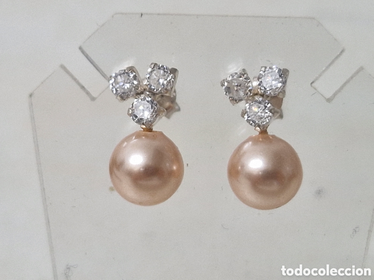 Joyeria: PENDIENTES PLATA Y PERLAS ROSAS - Foto 2