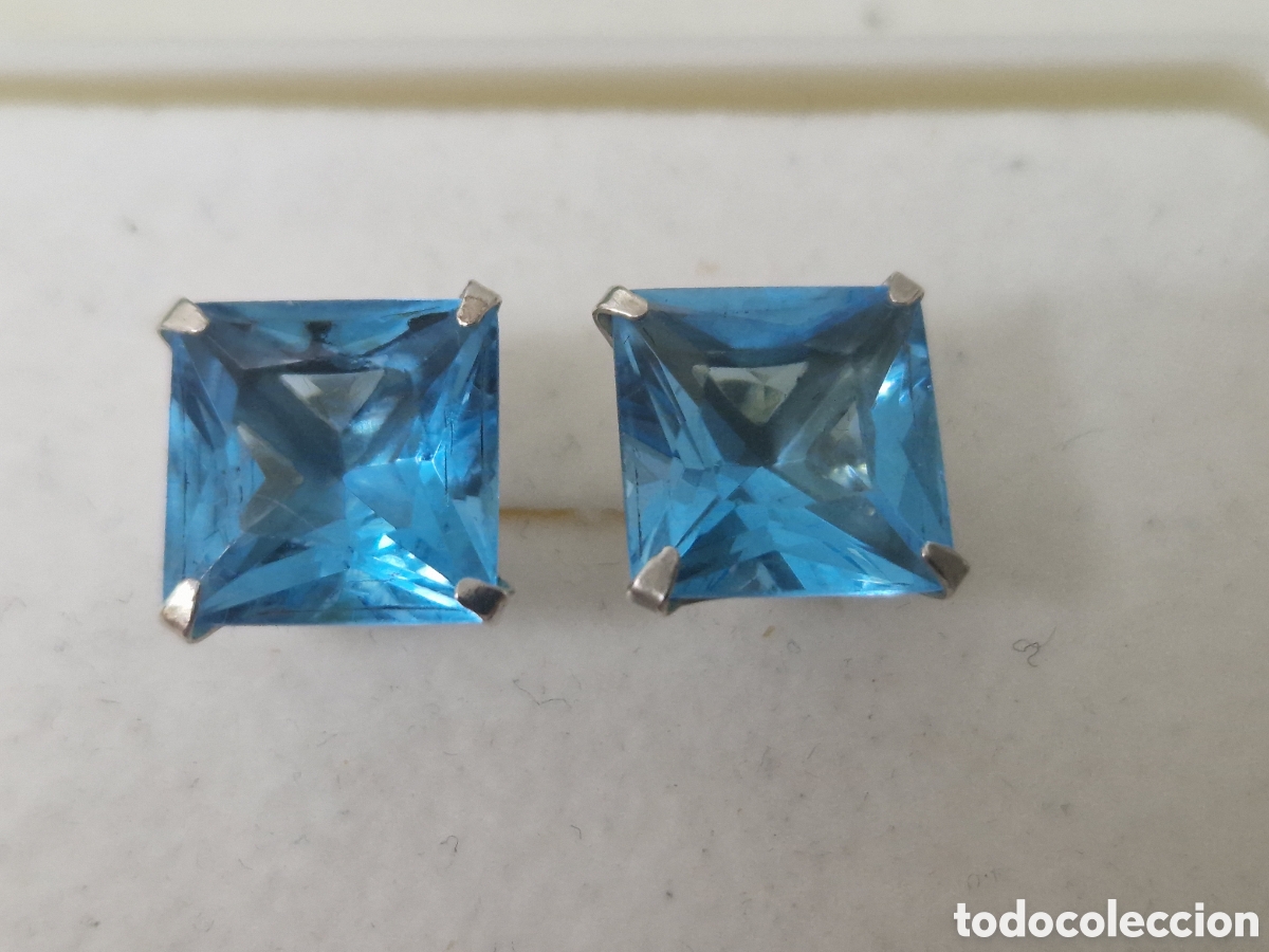 Joyeria: PENDIENTES PLATA CON PIEDRAS AZULES - Foto 2