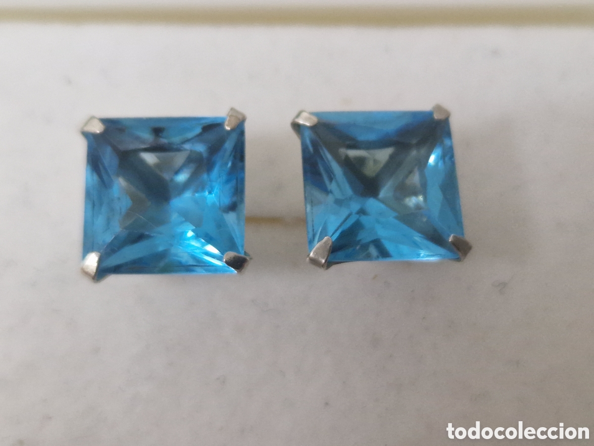 Joyeria: PENDIENTES PLATA CON PIEDRAS AZULES - Foto 1