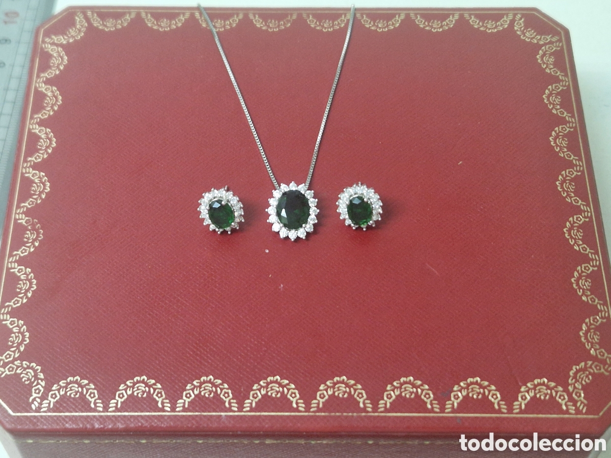Joyeria: CONJUNTO 3 PIEZAS PLARA Y CUARZOS VERDES - Foto 7