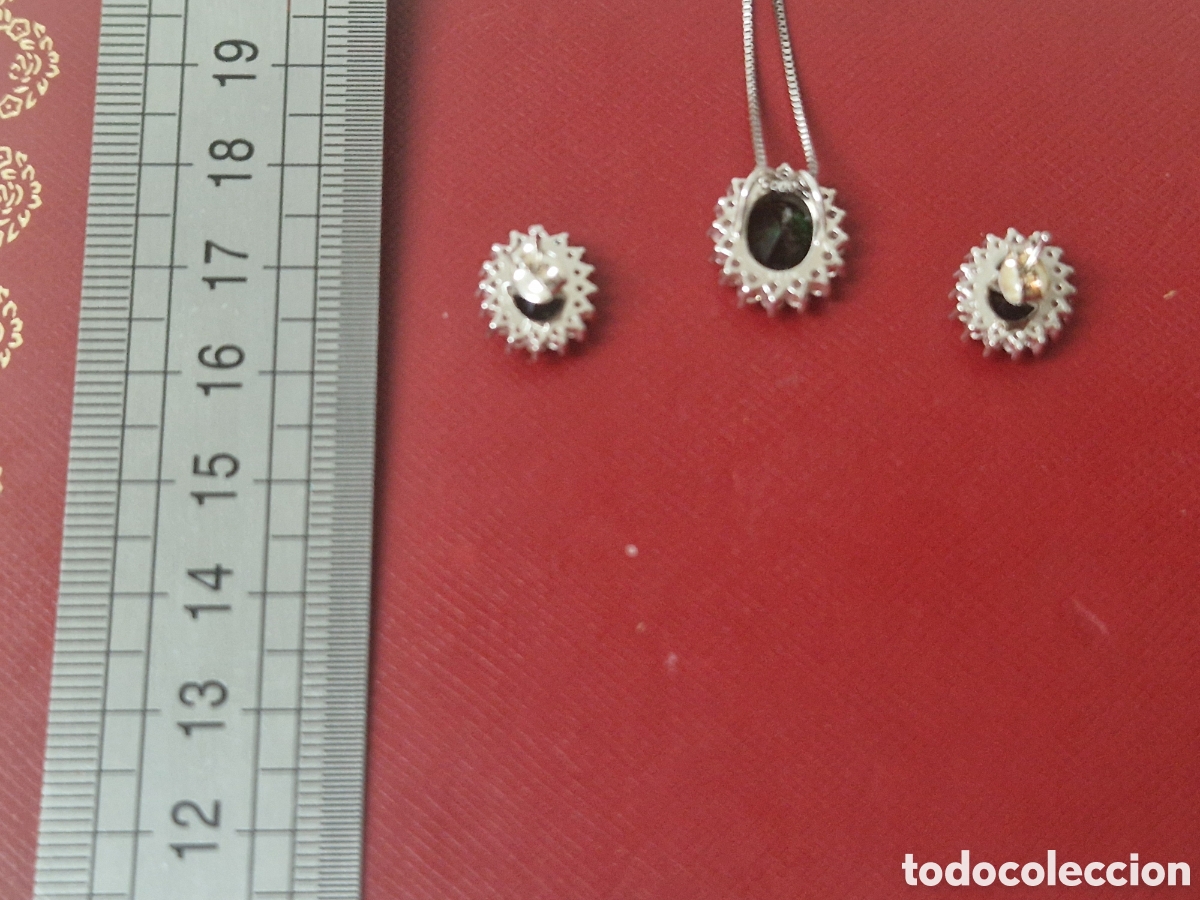 Joyeria: CONJUNTO 3 PIEZAS PLARA Y CUARZOS VERDES - Foto 8