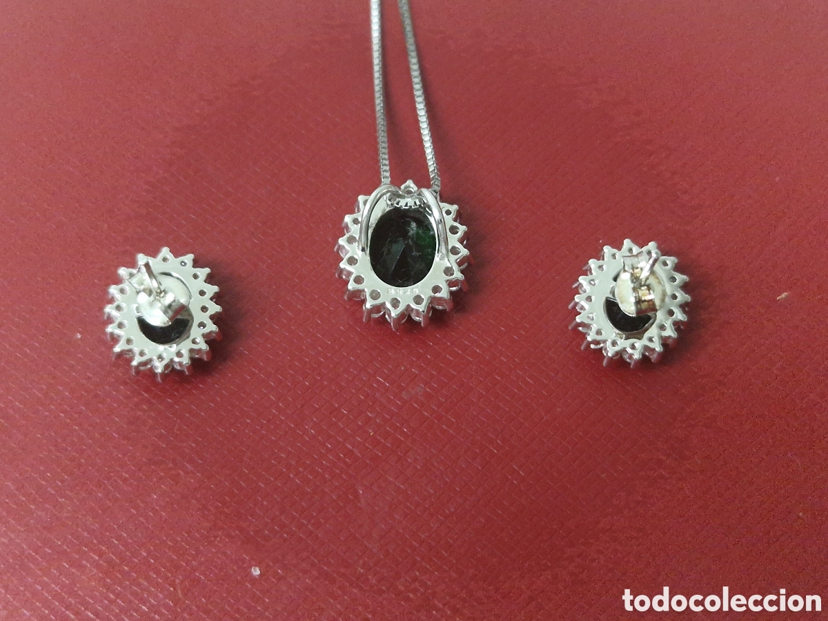 Joyeria: CONJUNTO 3 PIEZAS PLARA Y CUARZOS VERDES - Foto 9