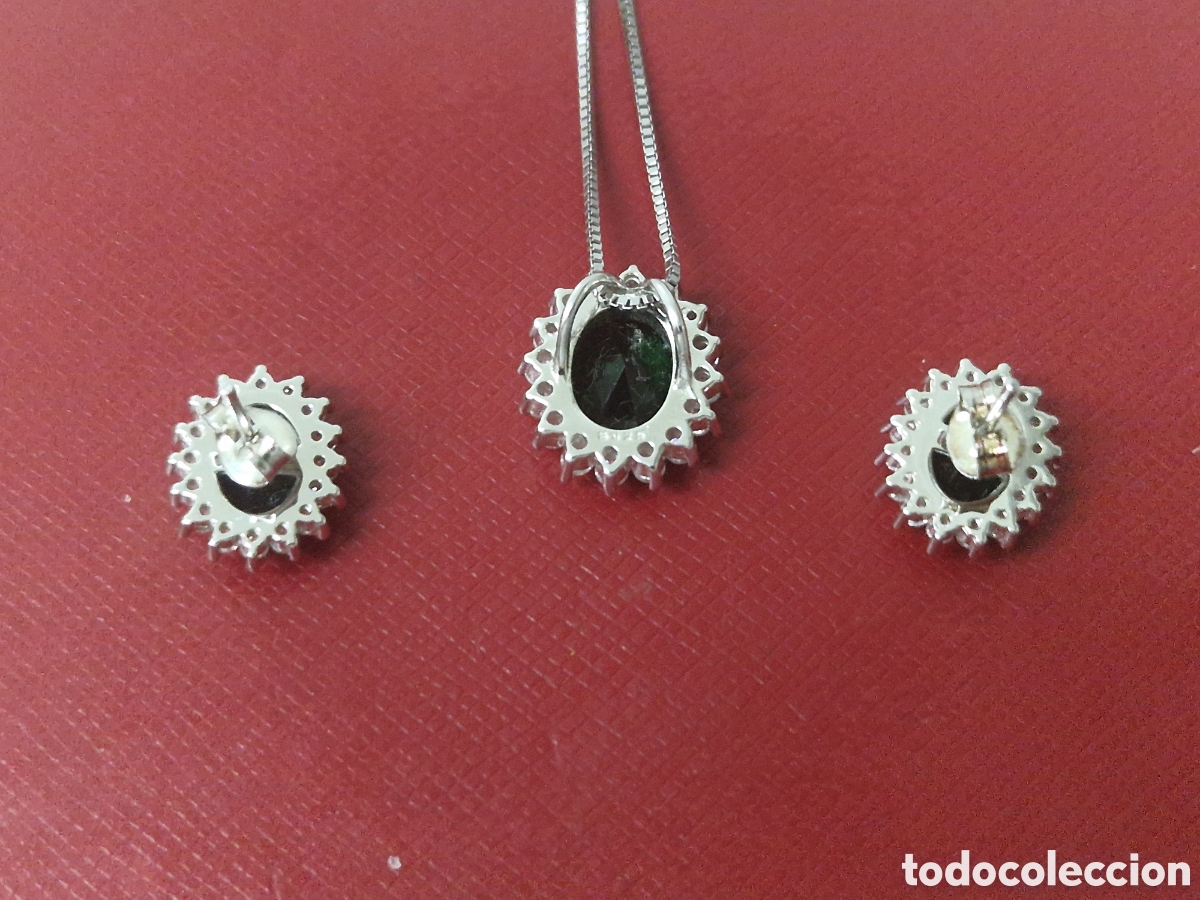Joyeria: CONJUNTO 3 PIEZAS PLARA Y CUARZOS VERDES - Foto 10