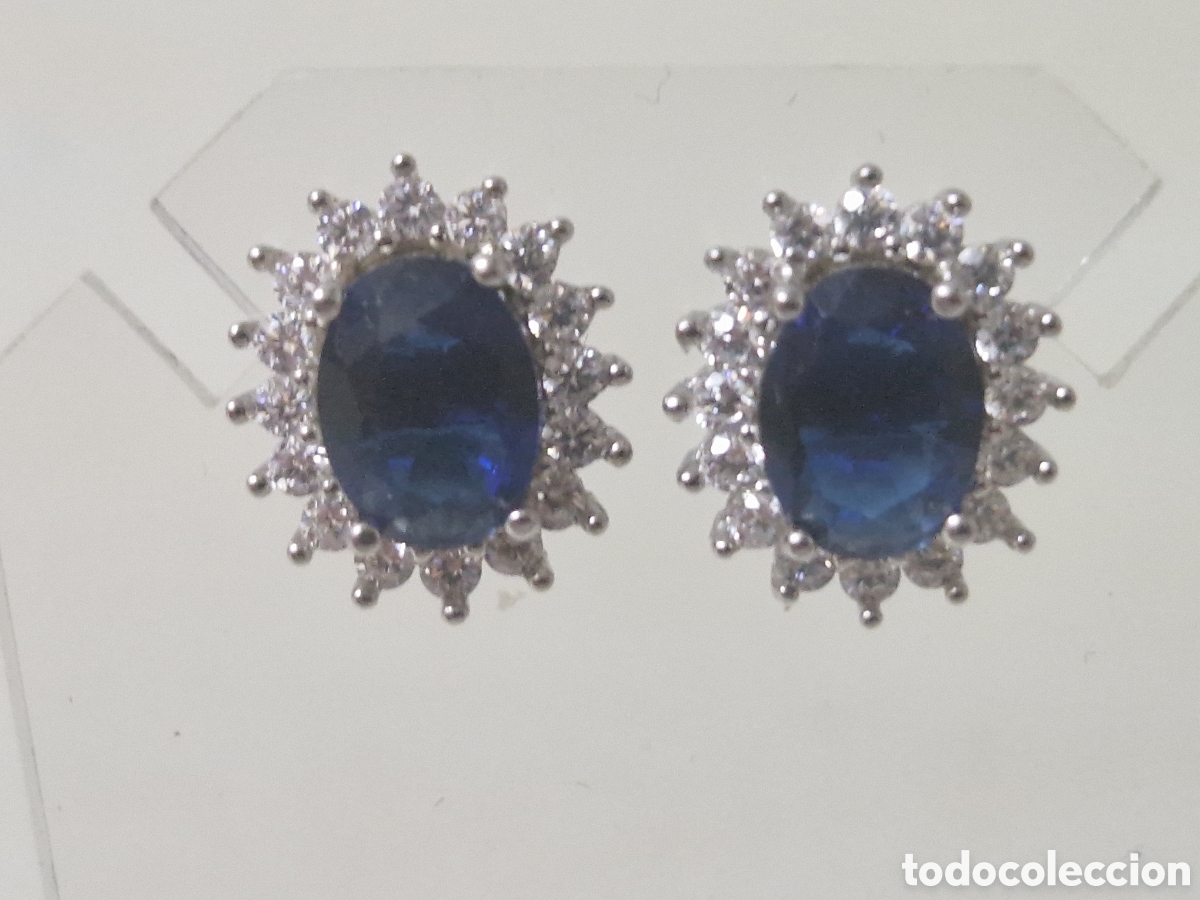 Joyeria: PENDIENTES PLATA DE LEY CUARZOS AZULES - Foto 2
