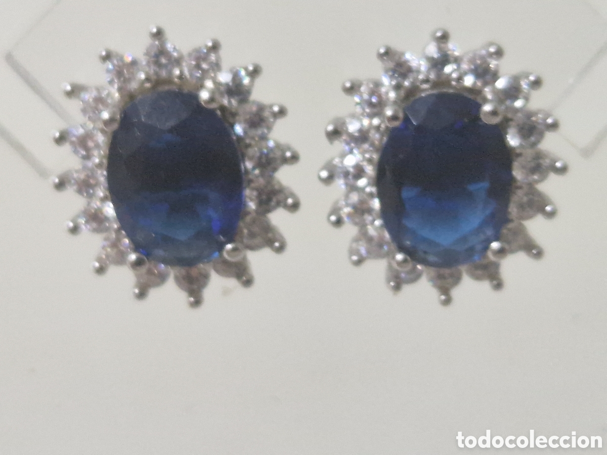 Joyeria: PENDIENTES PLATA DE LEY CUARZOS AZULES - Foto 4