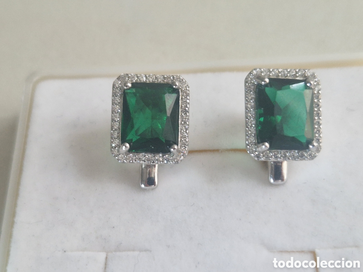 Joyeria: PENDIENTES PLATA CUARZO Y CIRCONITAS NUEVOS - Foto 6