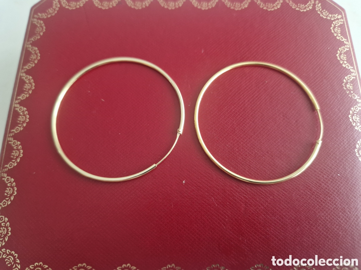 Joyeria: PENDIENTES PLATA DE LEY CON BA&Ntilde;O DE ORO 18 K - Foto 2