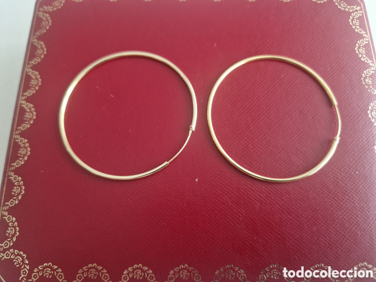 Joyeria: PENDIENTES PLATA DE LEY CON BA&Ntilde;O DE ORO 18 K - Foto 3