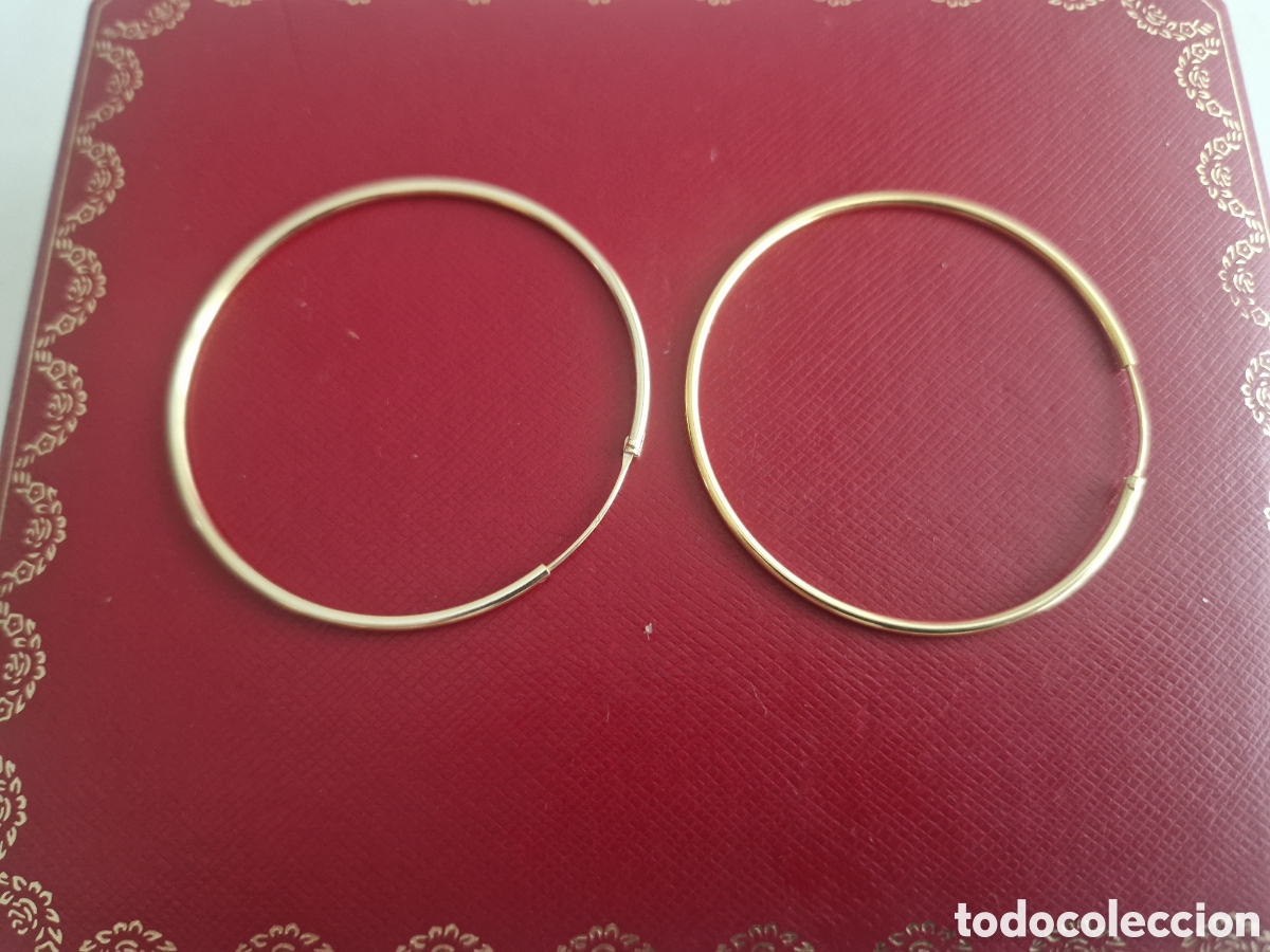Joyeria: PENDIENTES PLATA DE LEY CON BA&Ntilde;O DE ORO 18 K - Foto 4