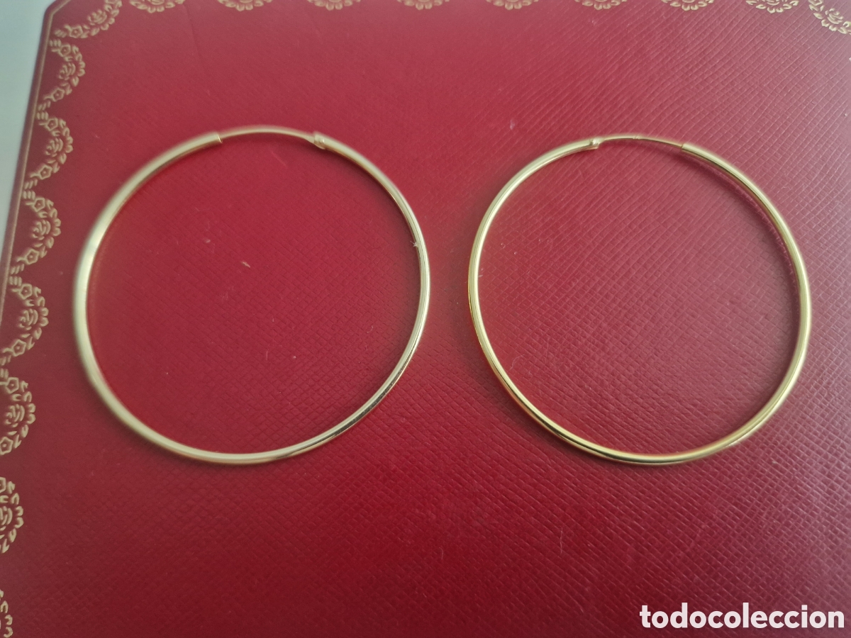 Joyeria: PENDIENTES PLATA DE LEY CON BA&Ntilde;O DE ORO 18 K - Foto 6