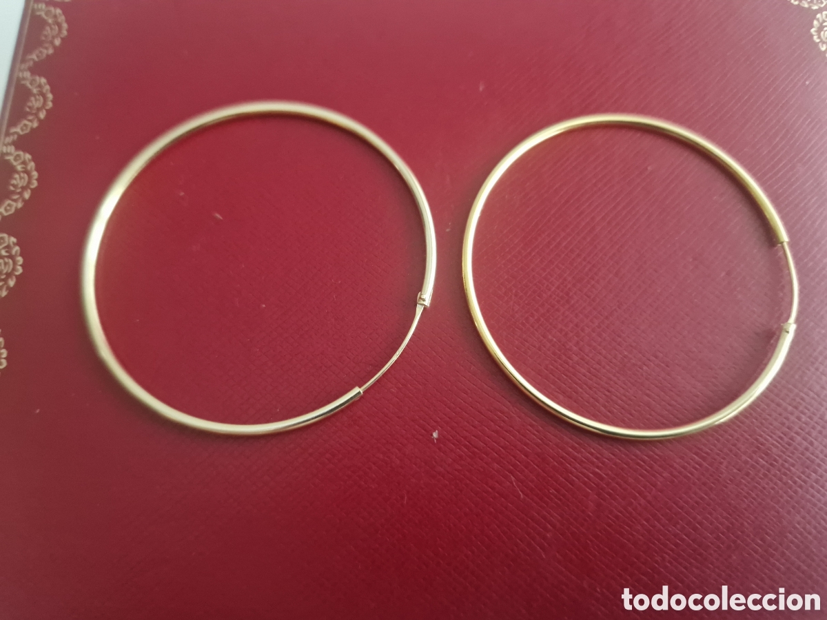 Joyeria: PENDIENTES PLATA DE LEY CON BA&Ntilde;O DE ORO 18 K - Foto 7