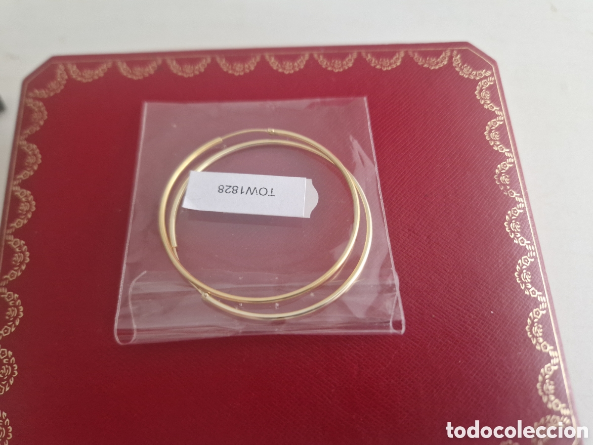 Joyeria: PENDIENTES PLATA DE LEY CON BA&Ntilde;O DE ORO 18 K - Foto 8