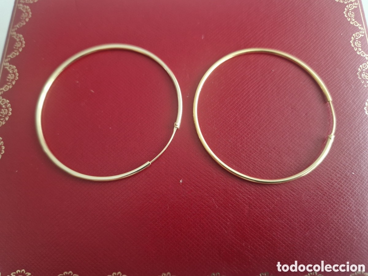 Joyeria: PENDIENTES PLATA DE LEY CON BA&Ntilde;O DE ORO 18 K - Foto 1