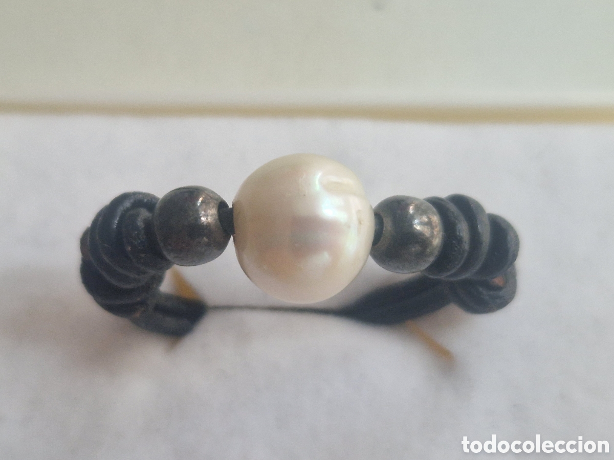Joyeria: ANILLO PLATA , TELA Y PERLA BARROCA NATURAL - Foto 1
