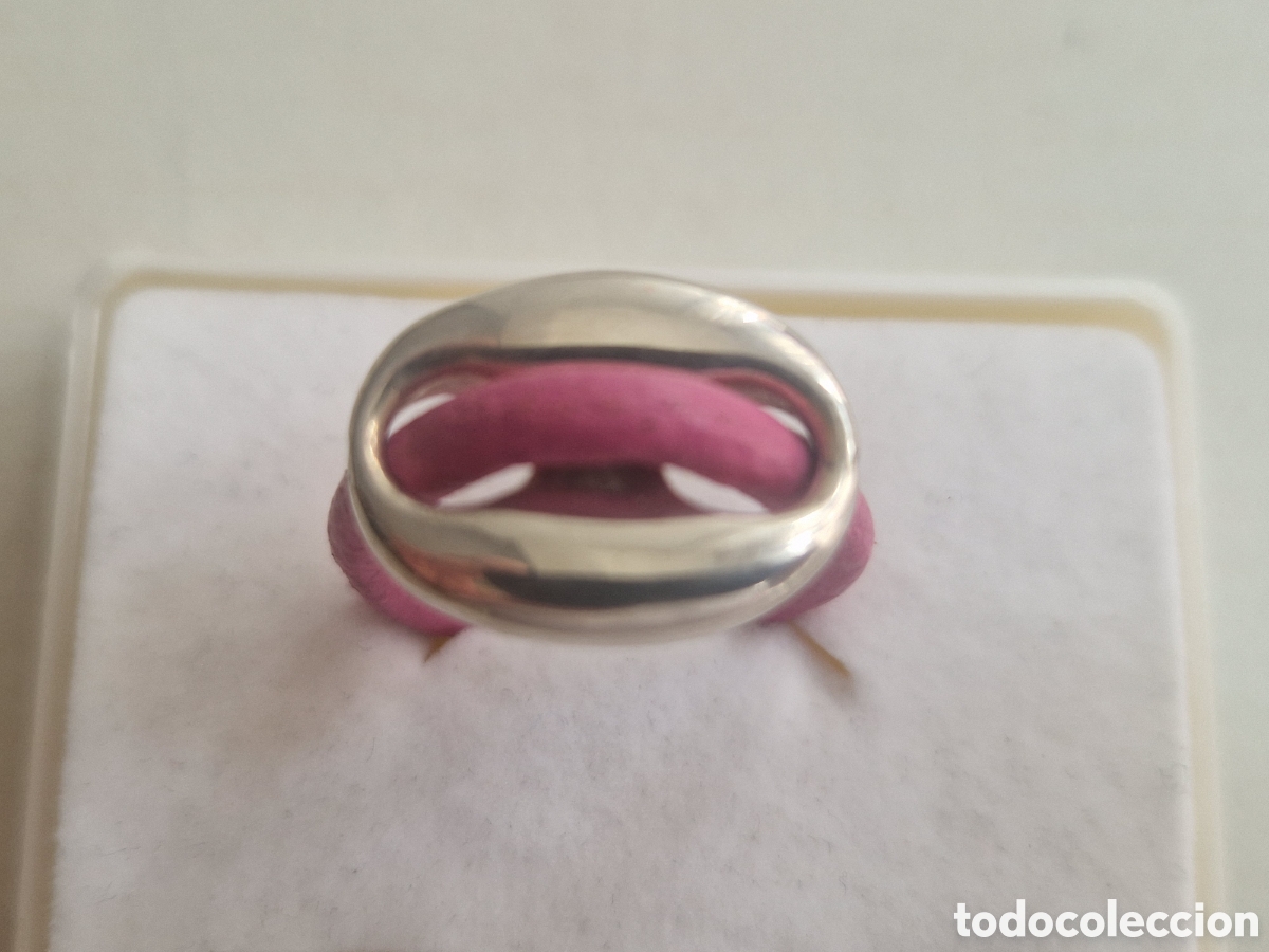 Joyeria: ANILLO PLATA Y GOMA TOSA - Foto 2