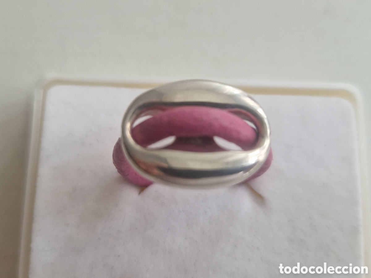 Joyeria: ANILLO PLATA Y GOMA TOSA - Foto 3