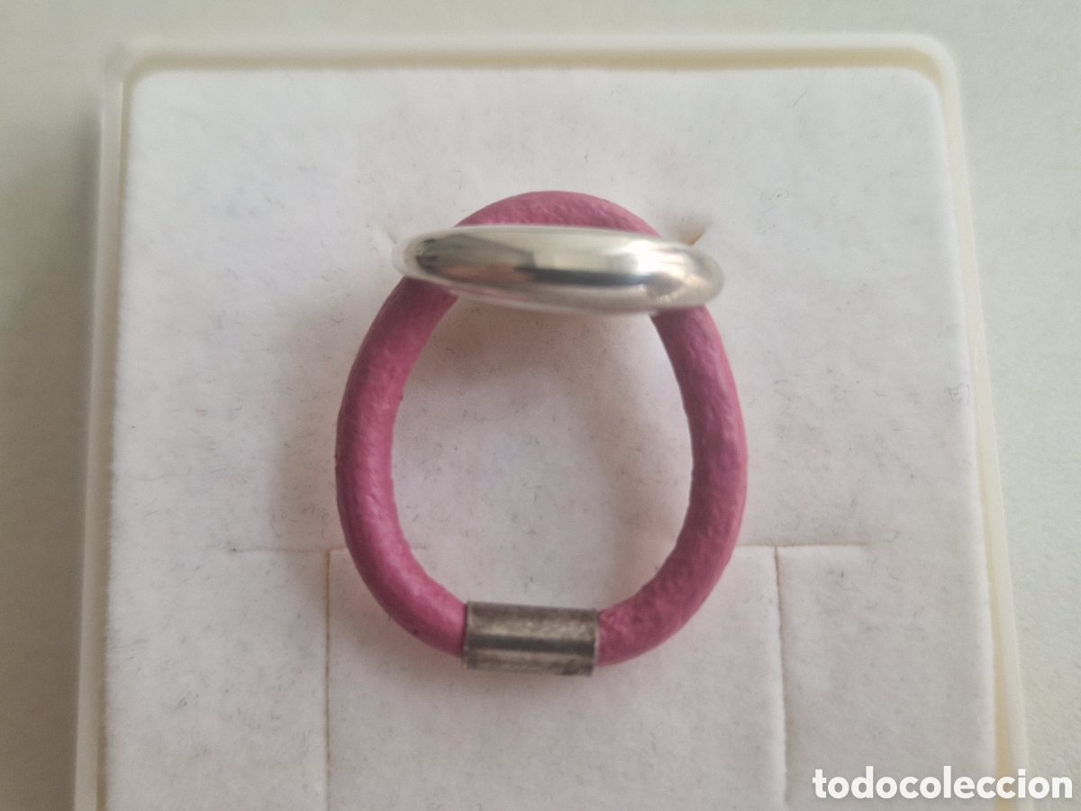 Joyeria: ANILLO PLATA Y GOMA TOSA - Foto 4