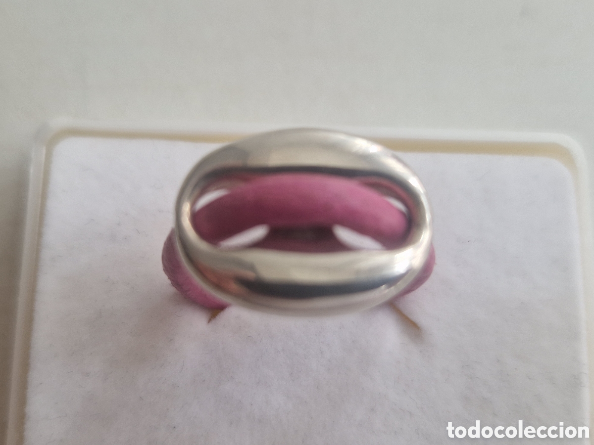 Joyeria: ANILLO PLATA Y GOMA TOSA - Foto 5