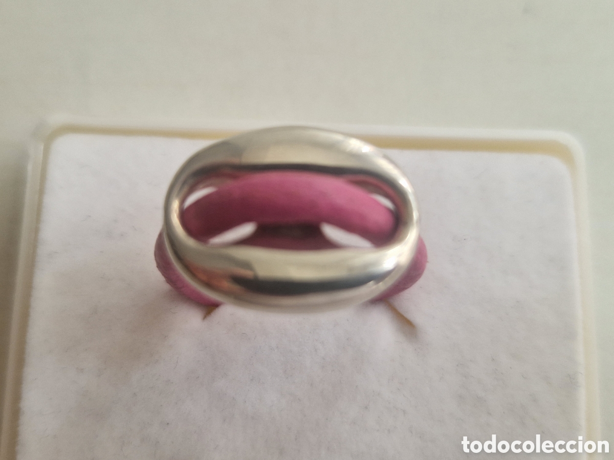 Joyeria: ANILLO PLATA Y GOMA TOSA - Foto 1